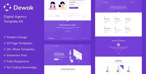 Dewok – Digital Agency Template Kit